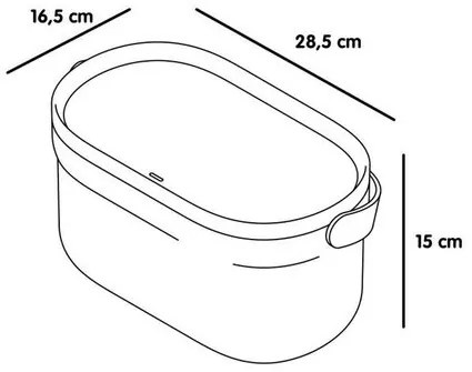 Plastia Bio-hulladékgyűjtő konténer keret észsákok nélkül, taupe, 4 l