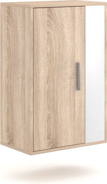 Nappali bútorfal Sonoma tölgy / fehér színkombinációban – BERNO