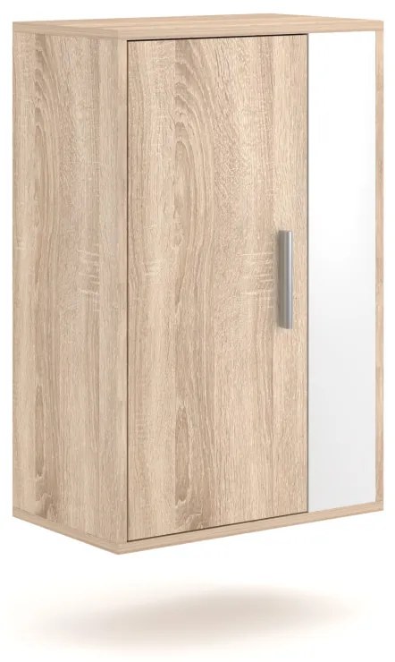 Nappali Szekrénysor Sonoma Tölgy / Fehér Színben. BERNO