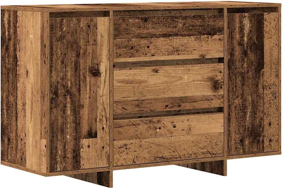 vidaXL Széf fiókkal Öreg fa 120 x 41 x 75 cm Faanyag