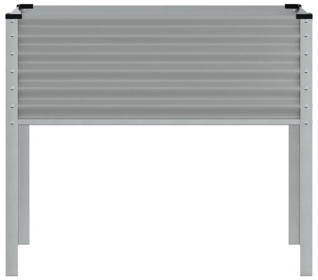 szürke acél kerti növénytartó 100 x 45 x 90 cm