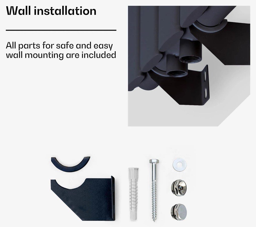 Blumfeldt Tallheo,  47 x 160, radiátor, csőradiátor, 728 W, melegvizes, 1/2