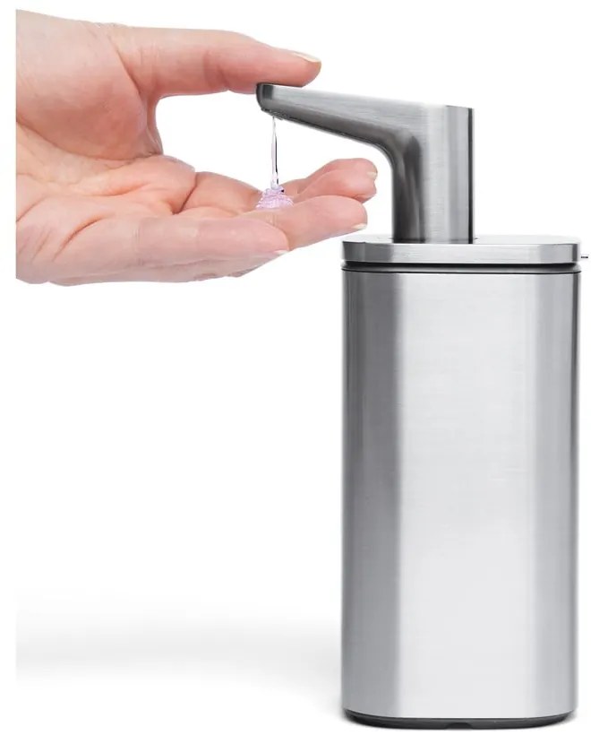 Ezüstszínű rozsdamentes acél szappanadagoló 295 ml - simplehuman