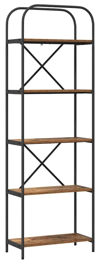 Könyvespolc Régi fa 60 x 30 x 183 cm Faanyag