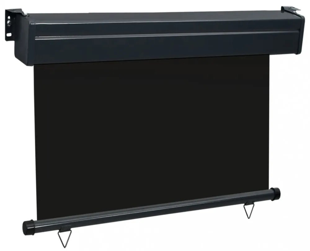 fekete erkély oldalnapellenző 105 x 250 cm