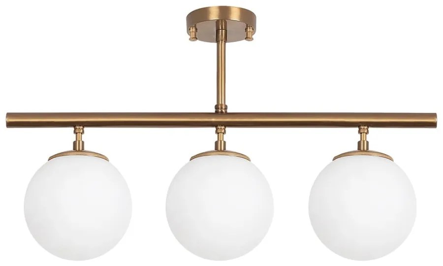 Bronzszínű mennyezeti lámpa üveg búrával ø 15 cm Atmaca – Opviq lights