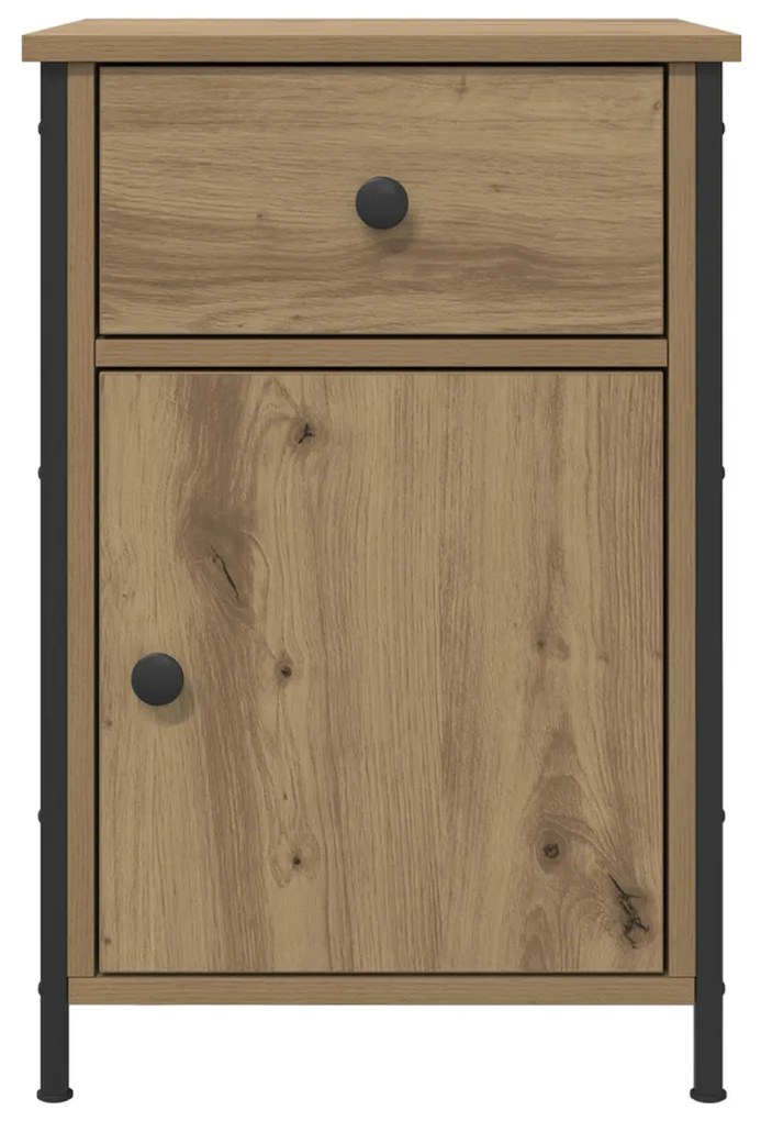 Éjjeliszekrény 2 pcs kézműves tölgy 40 x 42 x 60 cm Faanyag