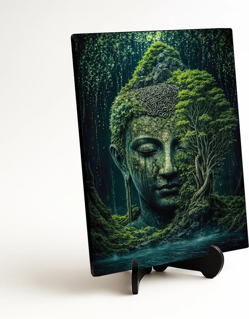 DUBLEZ | Fából készült Buddha kép - Az erdőből született | Prémium UV nyomtatás