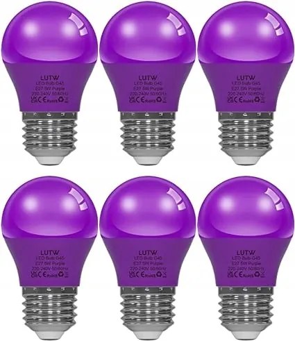 Színes Led izzó 6 db-os E27 színes Party szett