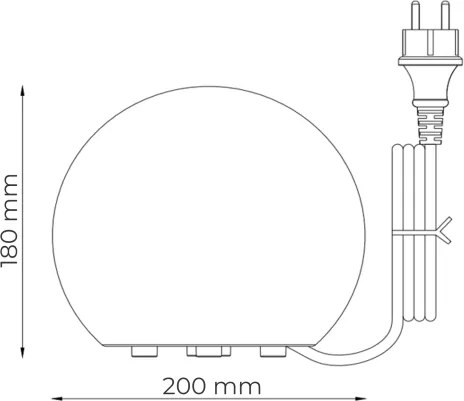 Zuma Line Mc20E - Kültéri GLOBO lámpa 1xE27/10W/230V, átmérő 20 cm, IP44