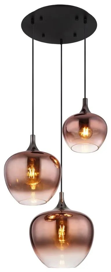 Globo 15548-3HG - Csillár zsinóron MAXY 3xE27/40W/230V réz