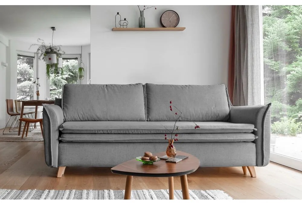 Szürke kinyitható kanapé 225 cm Charming Charlie – Miuform