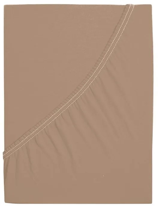 Mako-jersey pamut lepedő LUXORA 180x200 cm világosbarna