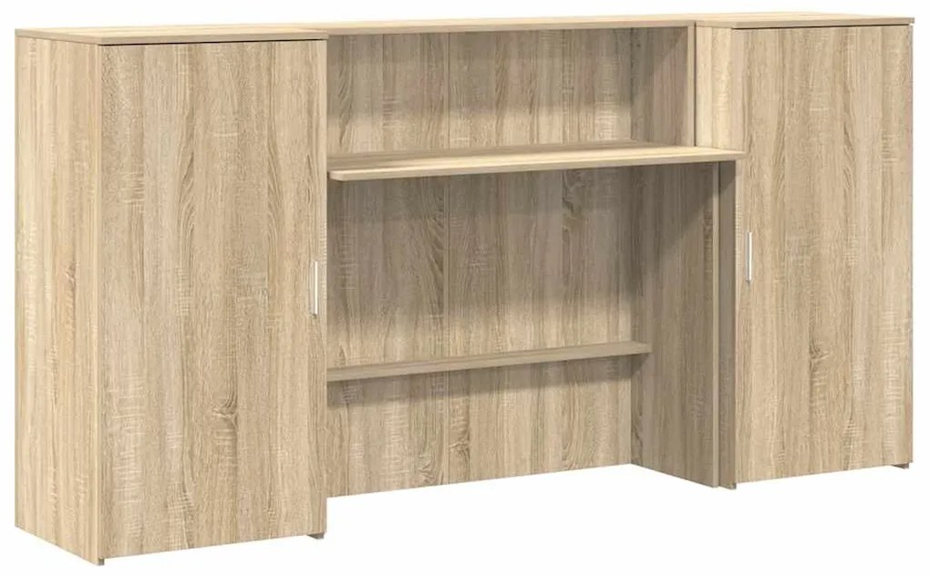 recepciós pult sonoma tölgy 200x50x103,5 cm szerelt fa