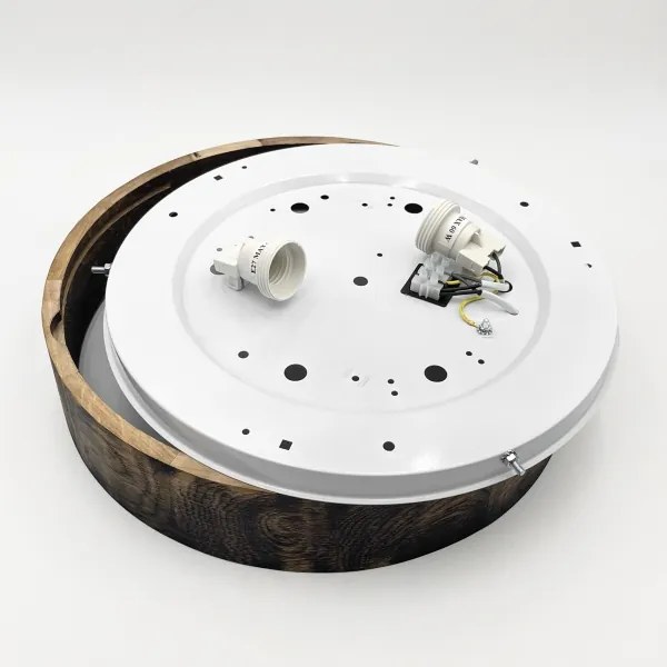 OAK SMOKY mennyezeti lámpa 2xE27/15W/230V, 37,5 cm, tölgy/sötétbarna