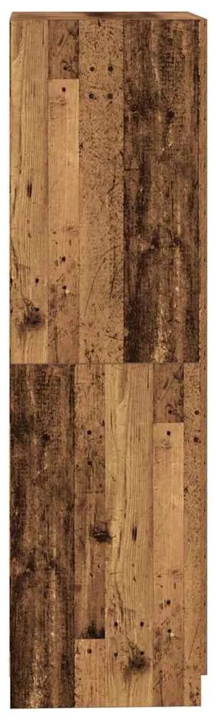 antik fa színű szerelt fa ruhásszekrény 80x52x180 cm