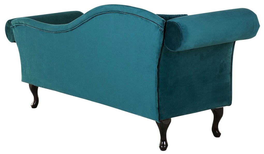 Chesterfield Stílusú Smaragdzöld Elegáns Bársony Dívány Bal Oldali LATTES Beliani