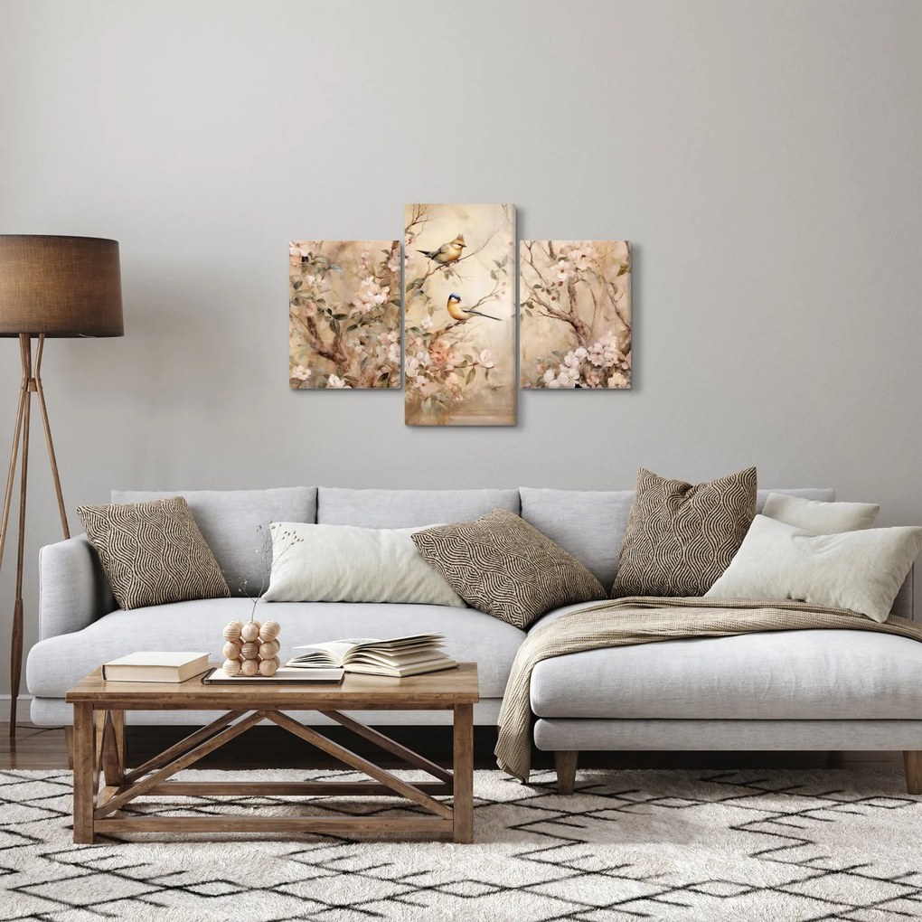 Kép - Vintage madár festmény II. (90x60 cm)