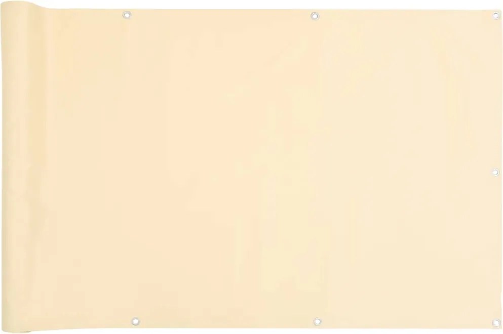 vidaXL krémszínű PVC belátás elleni erkélyparaván 700x120 cm