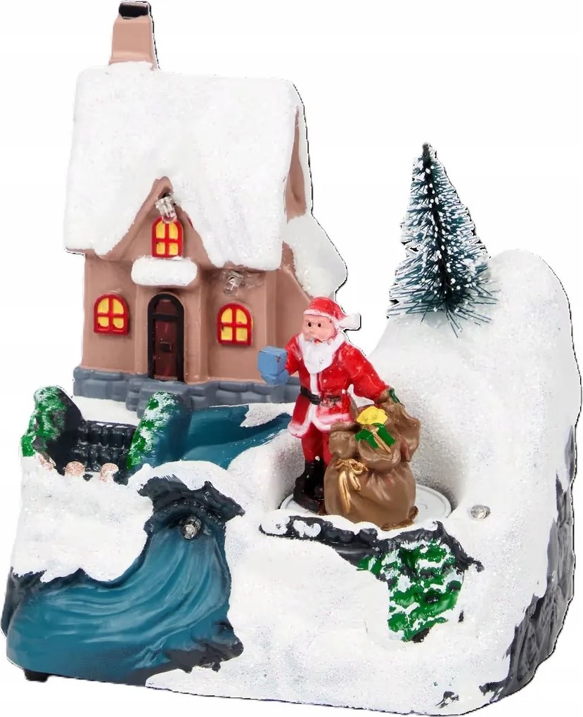 Karácsonyi Falu Mágikus Karácsonyi Házikó Led-ekkel Mikulás Led Mozgás