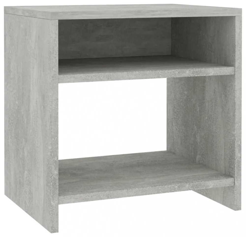 betonszürke szerelt fa éjjeliszekrény 40 x 30 x 40 cm