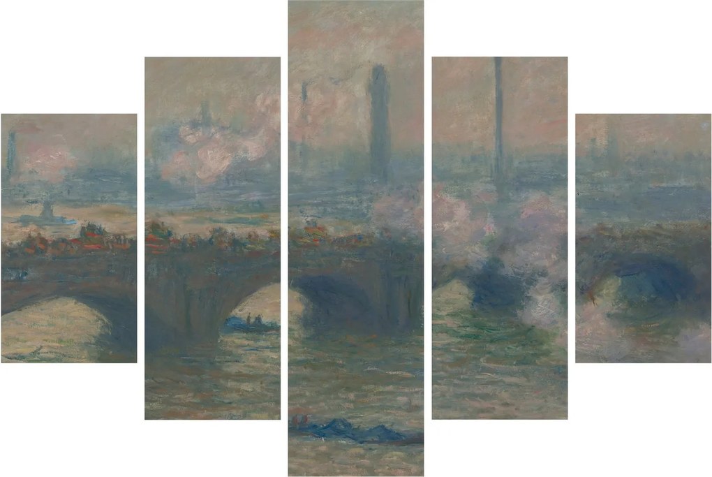 Kép - Claude Monet, Waterloo Bridge, Gray Day, reprodukciók (150x105 cm)