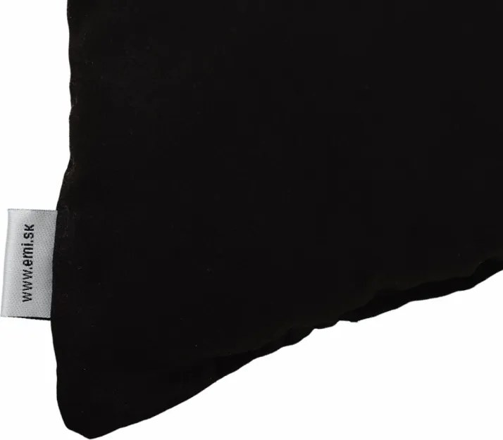 EMI fekete párna nyomtatott mintával 40x40 cm