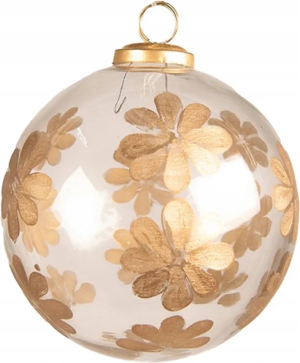 Karácsonyi gömb átlátszó/arany 12*12 cm 12x12 cm