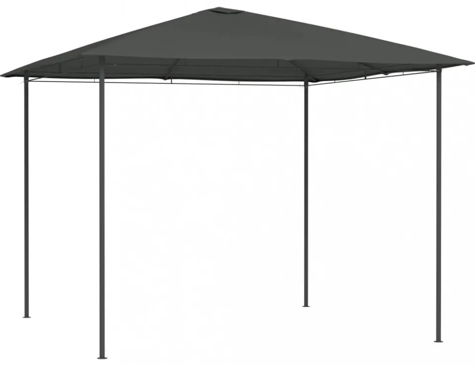 antracitszürke pavilon 3 x 3 x 2,6 m 160 g/m²