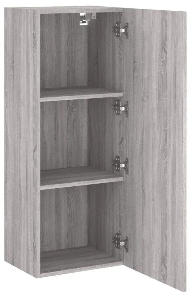 szürke sonoma színű szerelt fa TV-szekrény 40,5 x 30 x 102 cm