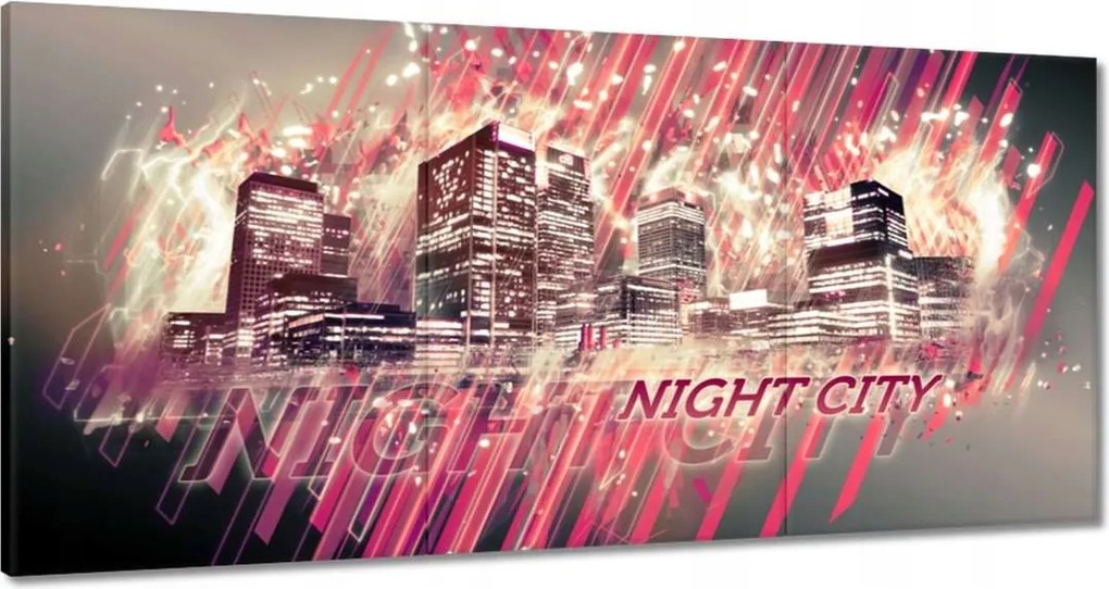Festmények 120x60 City at night