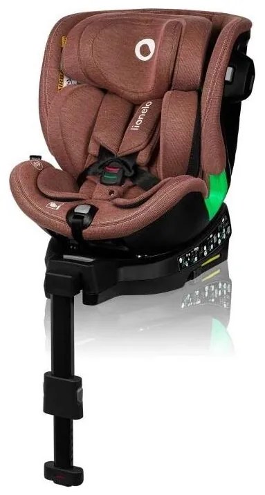 Lionelo HARMONY i-Size 40-150 cm forgatható autósülés alapzattal, téglavörös