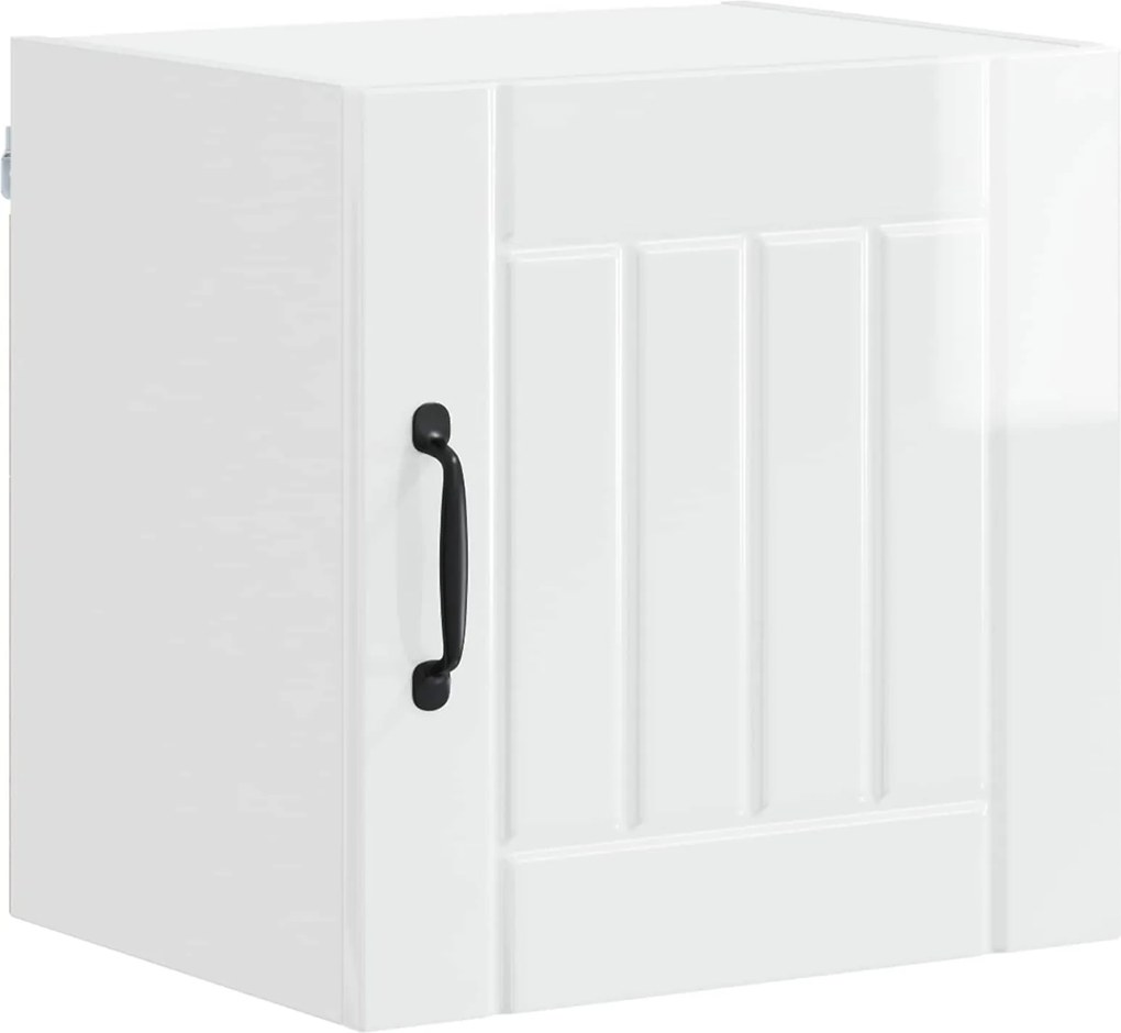 vidaXL Konyhaszekrény Magas Fényű Fehér 40 x 31 x 40 cm Faanyag