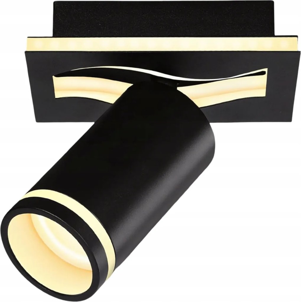 Led spot mennyezeti lámpa GU10 7W 3000K Meleg fehér Forgatható Fekete