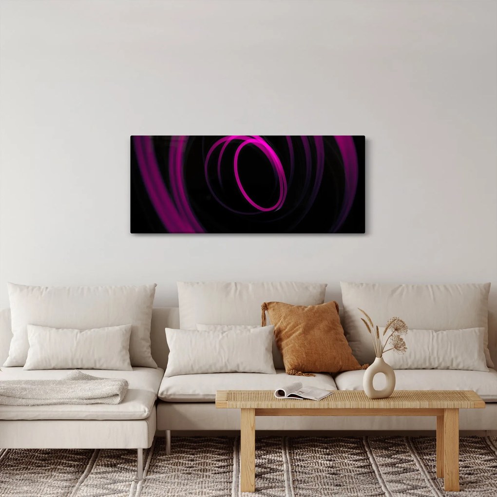 Kép - lila vonalak (120x50 cm)