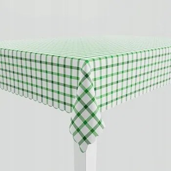 Abrosz 140x180 Vízálló Kockás Minta Zöld