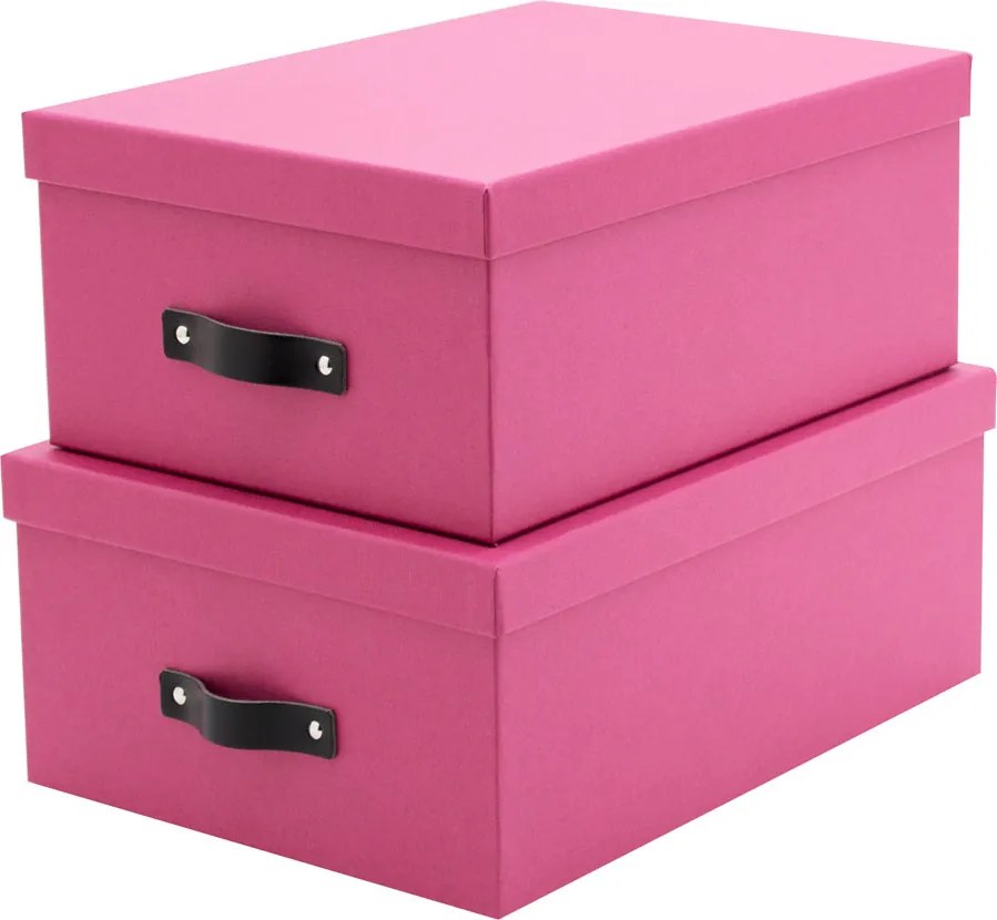 Boston tárolódoboz készlet, 2 darab, rózsaszín