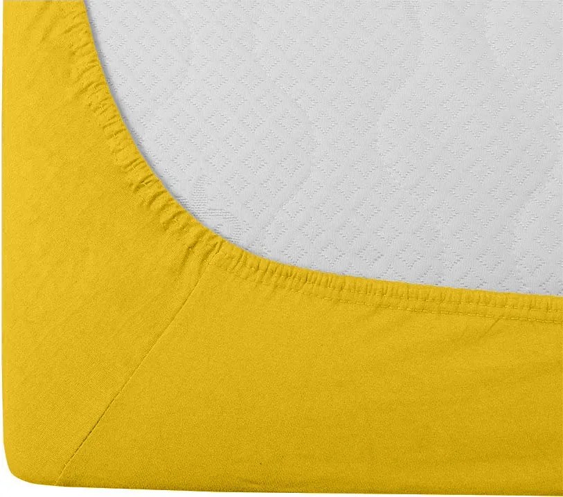 Jersey lepedő EXCLUSIVE mustársárga 160 x 200 cm