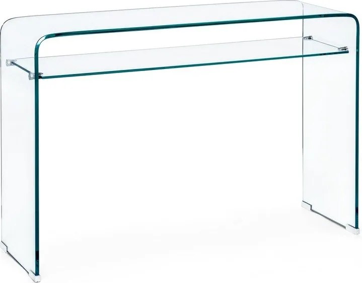 Üveg konzolasztal 35x110 cm Iride – Bizzotto
