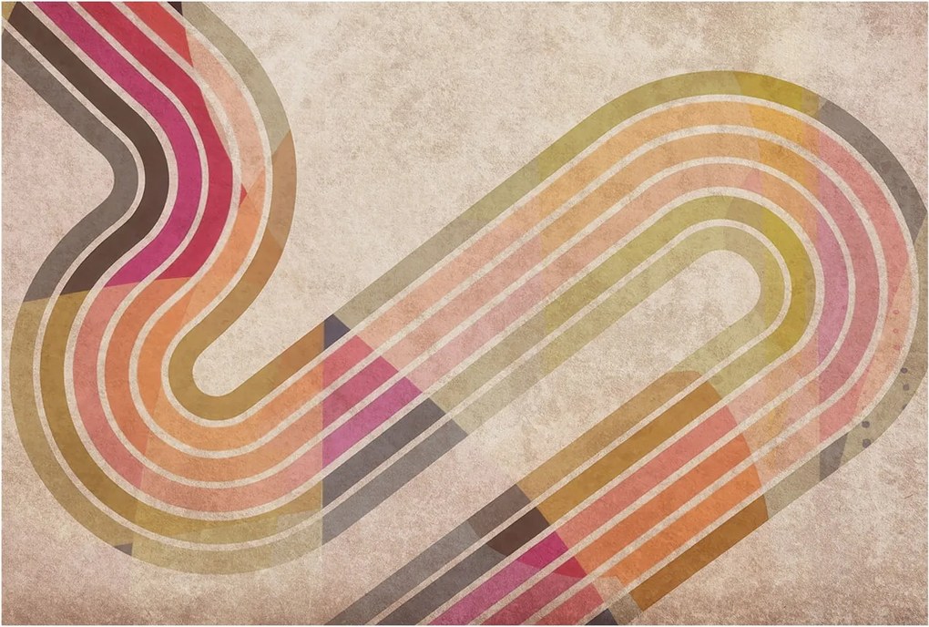 Dekoratív Fali Fotótapéta Falra Geometrikus vonalak 104x70 Ragasztó