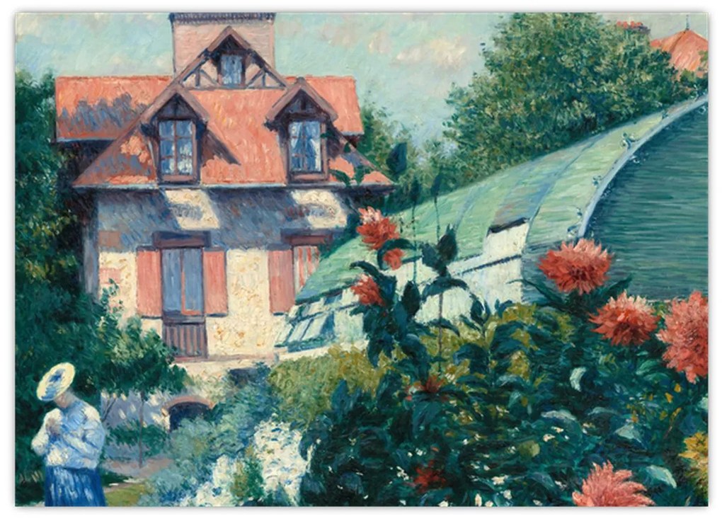 Kép - Gustave Caillebotte, Dahlias, Garden at Petit Gennevilliers, reprodukciók (70x50 cm)