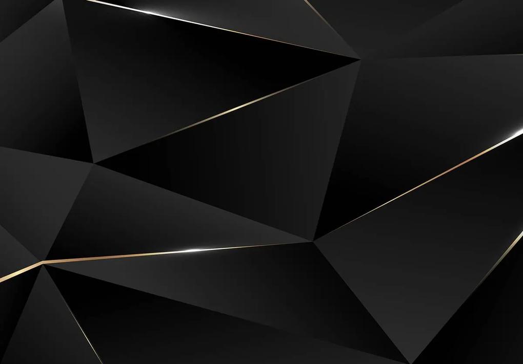 Fotótapéta - Fekete geometriai felosztás (152,5x104 cm)