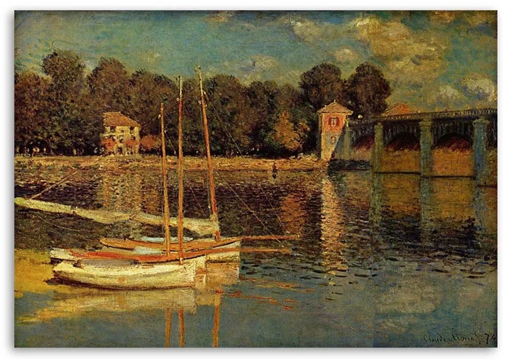 Gario Vászonkép Argenteuil-i híd - Claude Monet, reprodukció Méret: 60 x 40 cm