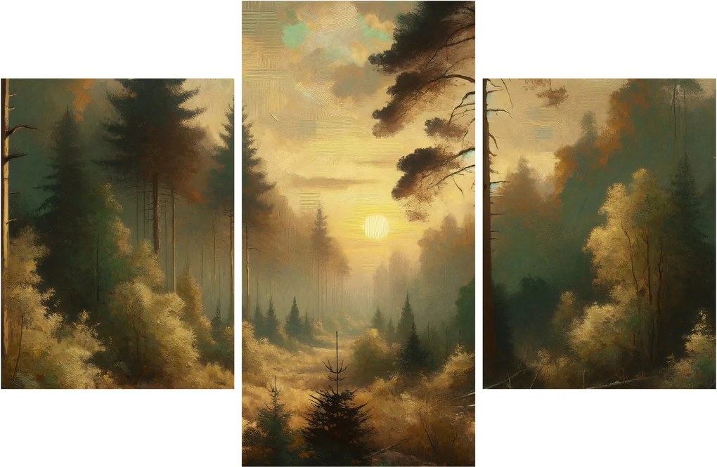 Kép - Napfény az erdőben (90x60 cm)
