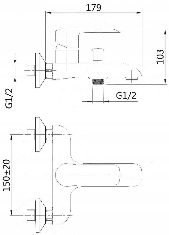 Invena Siros, kád csaptelep, króm, BW-90-001-A