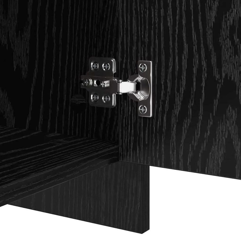 Oldalszekrények 2 pcs Musta tammi 70 x 41 x 75 cm Faanyag