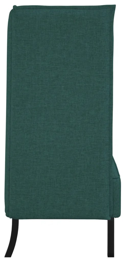 Magas háttámlás kanapé Sötétzöld 109x56x121 cm Szövet