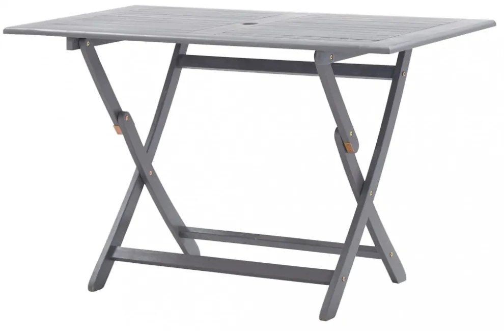 tömör akácfa összecsukható kerti asztal 120 x 70 x 75 cm