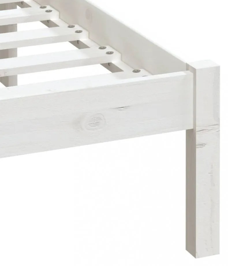 fehér tömör fenyőfa ágykeret 200 x 200 cm