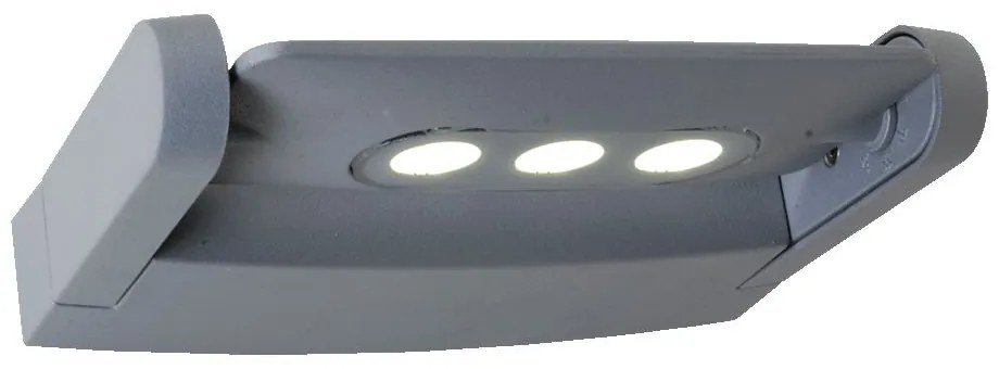 PREZENT 70123 AWAY Modern Kültéri Fali Lámpa Átlátszó, Ezüst LED IP44